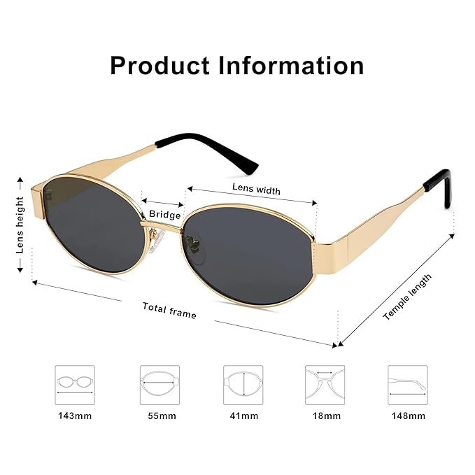 Fashionable Retro Sunglasses for Women & Men | Trendy, Stylish & Classic Design | UV400 Protection & Durable Metal Frame