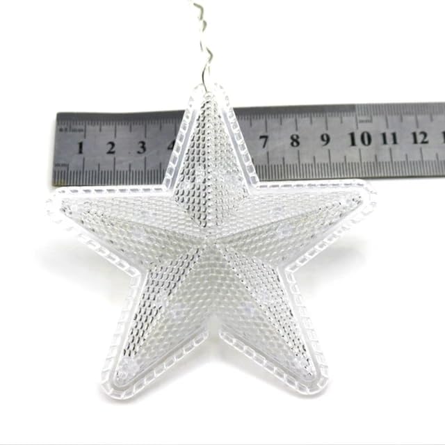 Purple Tree Star Curtain LED String Lights (3m V Shape) – Decorative Fairy Lights for Diwali, Christmas, Weddings, Parties & Home Decor