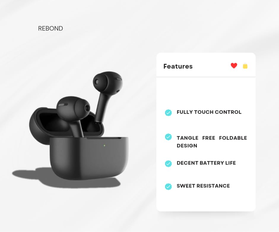 imax premium Wireless Earbuds | Matte Black, LED Indicator, Charging Case, Super Bass | Stylish & Compact Design | ZSNGG12