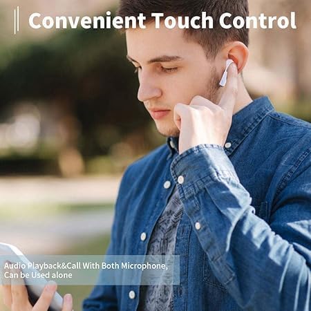 imax premium Wireless Earbuds | Bluetooth 5.1 TWS, Touch Control, Super Bass LED Display, Deep Bass, Sports Headset (White) I ZSNGG09