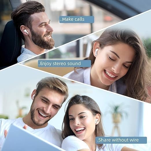 imax premium Wireless Earbuds | Bluetooth 5.1 TWS, Touch Control, Super Bass LED Display, Deep Bass, Sports Headset (White) I ZSNGG09