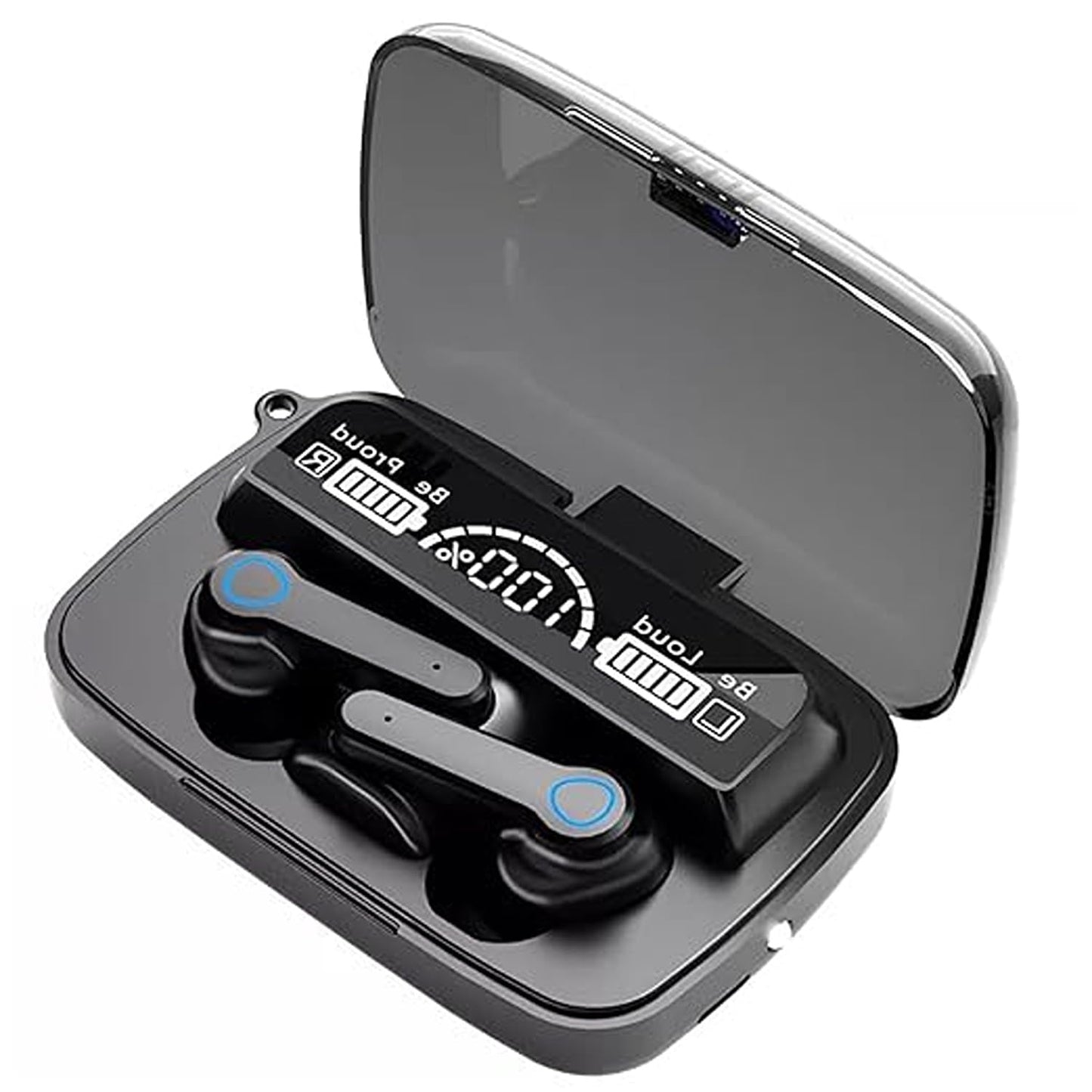 imax premium M19 Bluetooth 5.1 Wireless Earbuds with LED Display, Touch Control & Flashlight – Deep Bass Stereo I ZSNGG03
