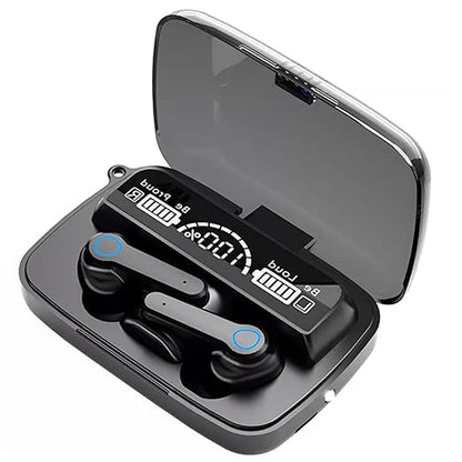imax premium M19 Bluetooth 5.1 Wireless Earbuds with LED Display, Touch Control & Flashlight – Deep Bass Stereo I ZSNGG03