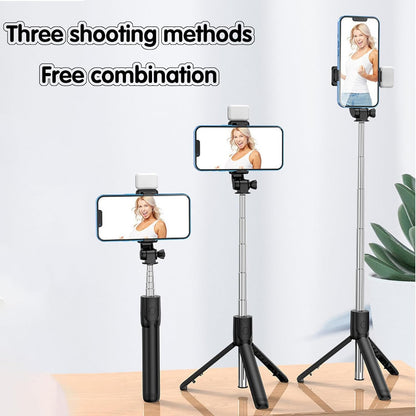 imax Premium 3-in-1 Selfie Stick Tripod with LED Light & Bluetooth Remote – Adjustable Brightness for Makeup, Vlogging, Selfies & Photo Shoots. ZENG61