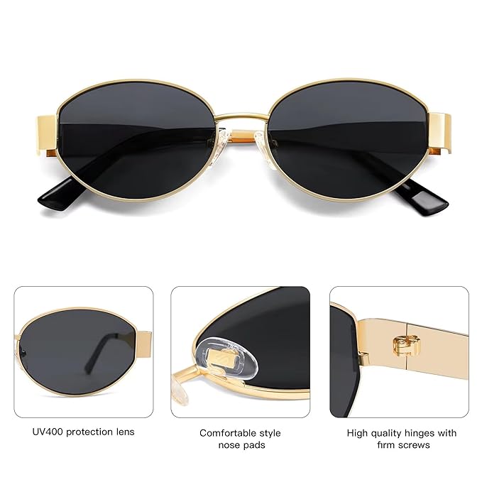 Fashionable Retro Sunglasses for Women & Men | Trendy, Stylish & Classic Design | UV400 Protection & Durable Metal Frame