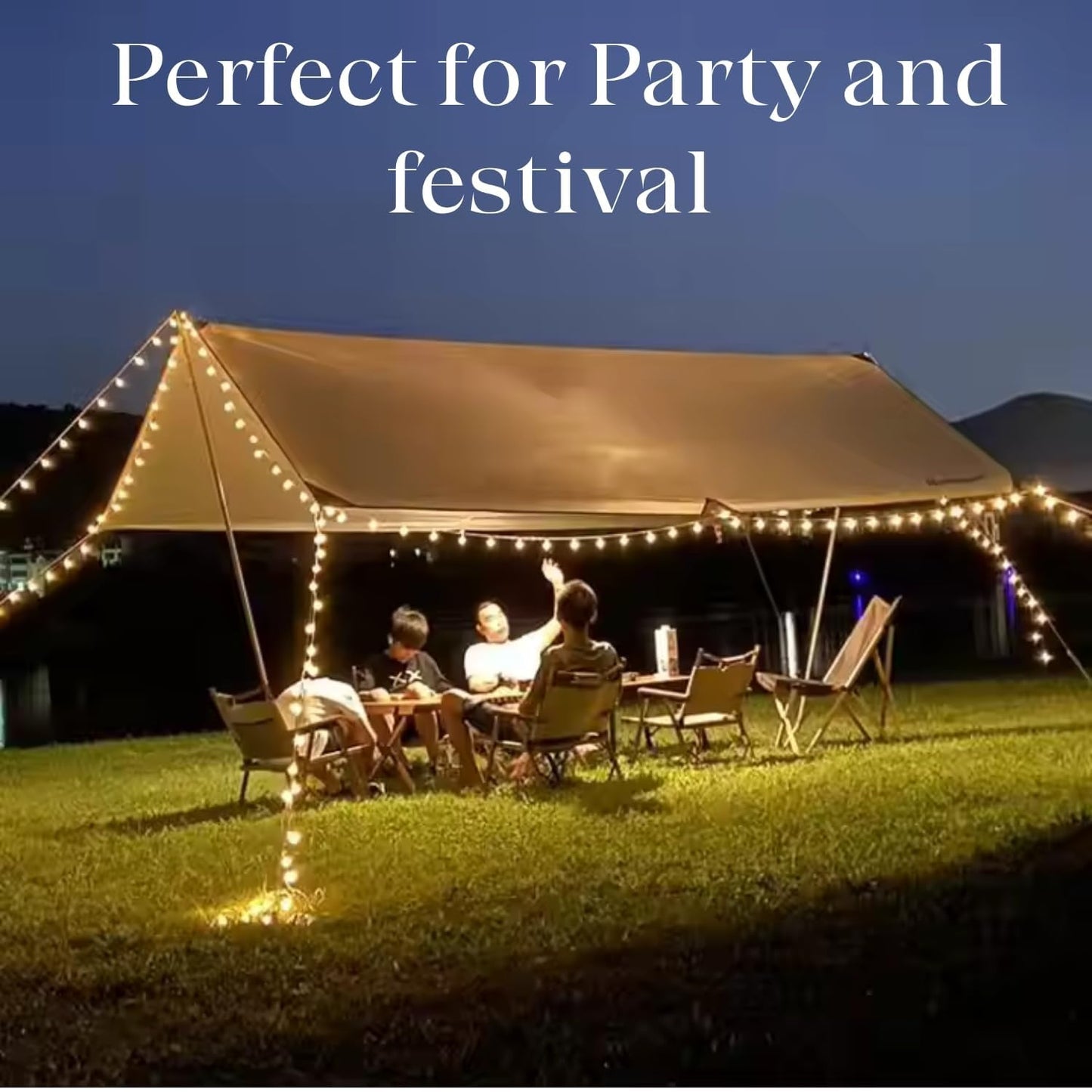 IMAX Festive Diwali & Christmas Decor – LED Lights & Home Decoration Essentials | Crystal Ball String Lights – 14 LED, 3M Warm White Waterproof Fairy Lights for Home & Party Decor