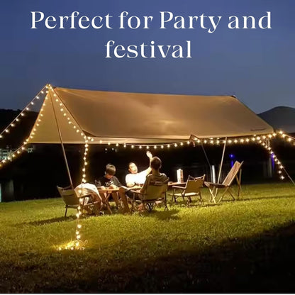 IMAX Festive Diwali & Christmas Decor – LED Lights & Home Decoration Essentials | Crystal Ball String Lights – 14 LED, 3M Warm White Waterproof Fairy Lights for Home & Party Decor