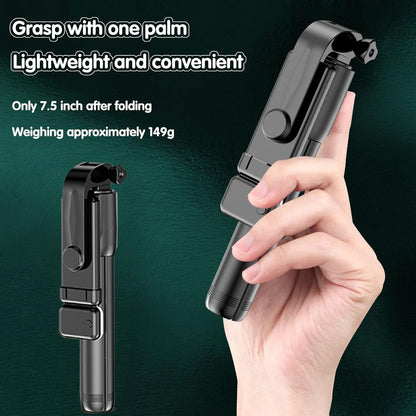 imax Premium 3-in-1 Selfie Stick Tripod with LED Light & Bluetooth Remote – Adjustable Brightness for Makeup, Vlogging, Selfies & Photo Shoots. ZENG61