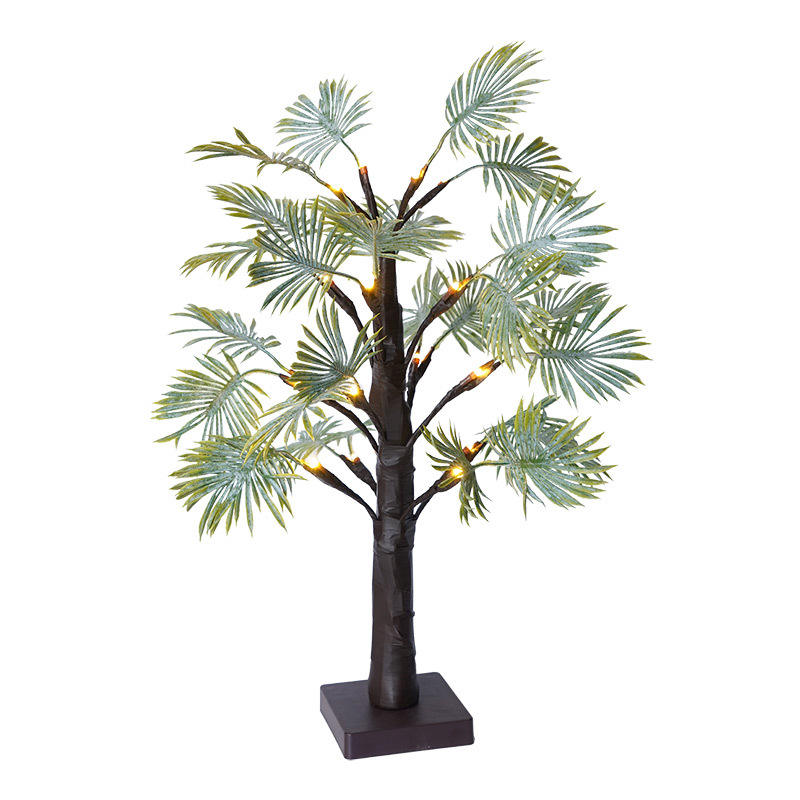 Premium LED Glowing Palm Leaf Tree Light – Warm White, Plastic Design, IP44 Rated for Outdoor & Indoor Décor, Thanksgiving, Christmas & Holiday Events