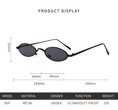 Zest Vintage Oval Retro Party| Sunglasses for Unisex |Bold Alloy Stylish Frame Lightweight ZEGS80