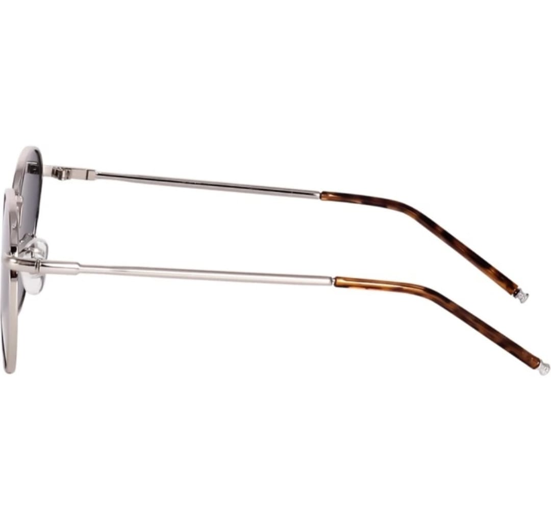 Sunglasses |Unisex Black Lens Gold Frame Rectangle Sunglasses - ZEST202011